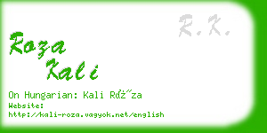 roza kali business card